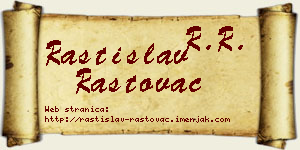 Rastislav Rastovac vizit kartica